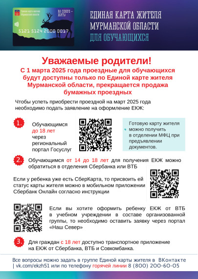 Единая карта жителя.